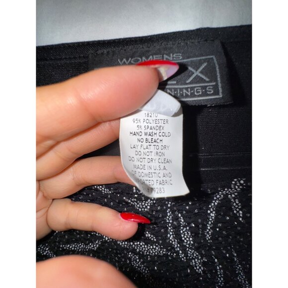 Alex Evenings Plus Size 2X Sleeveless Top Black & Silver Zebra Print Formal Glam - Picture 5 of 7